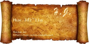 Hux Júlia névjegykártya