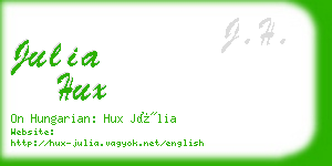 julia hux business card